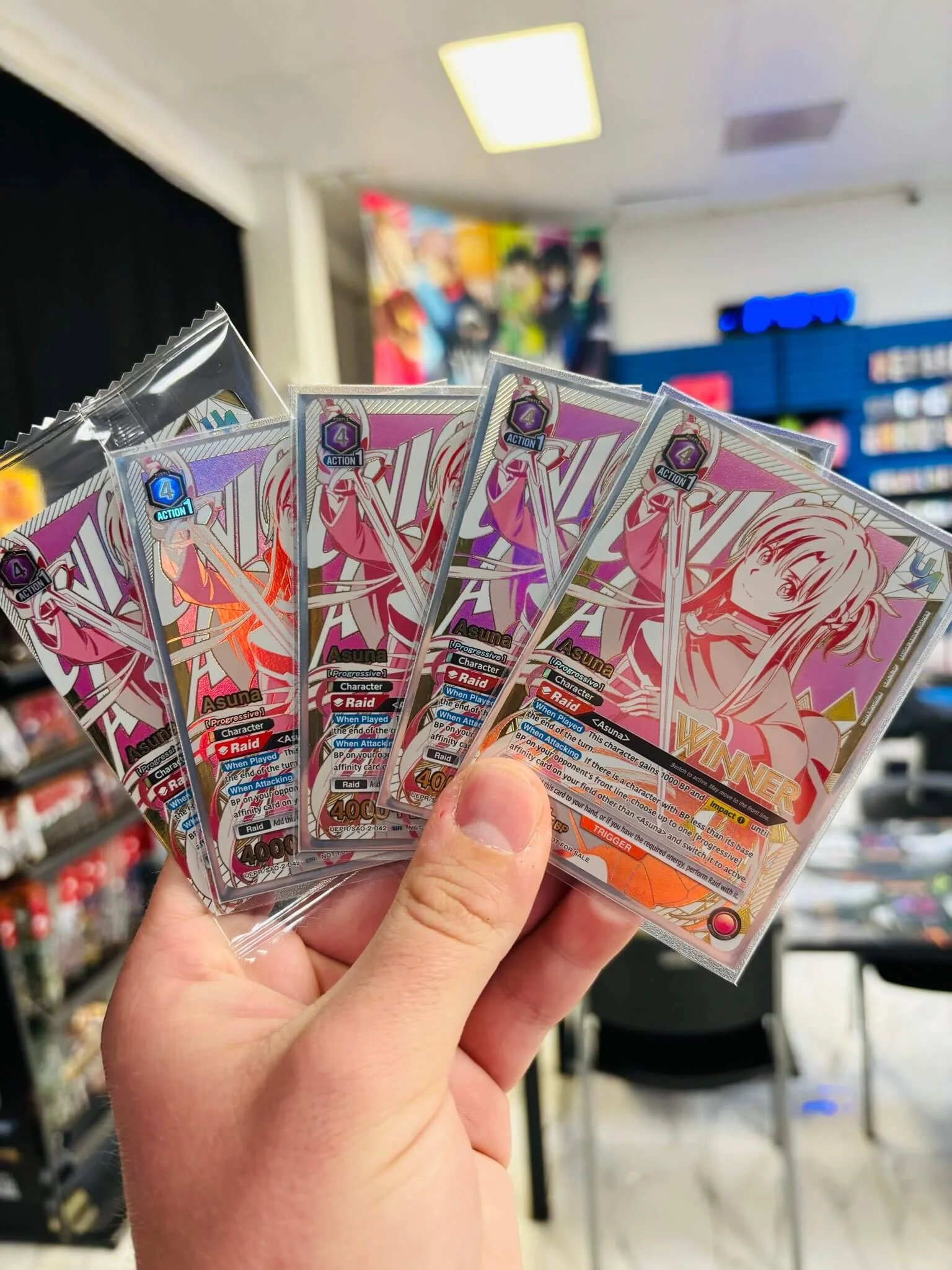 4 Asuna UNION RARE Winner Cards Later – SAO VOl. 2 Rare Battle